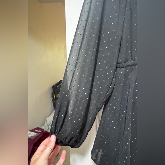 Lane Bryant Black Polka Dot Dress - Picture 8 of 9